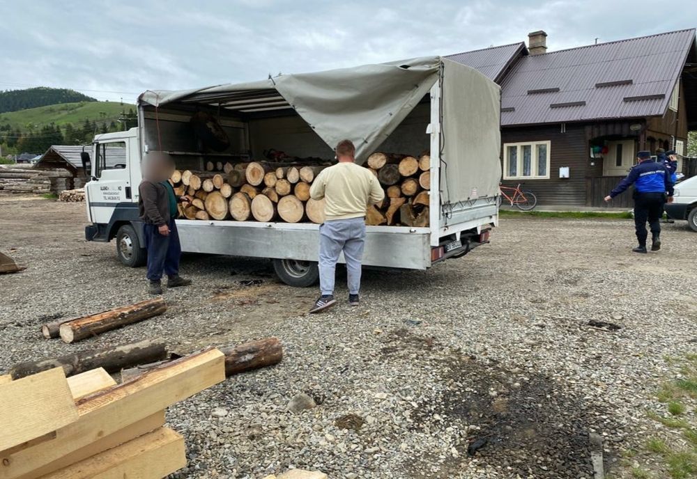 Bărbat depistat de jandarmi în timp ce transporta material lemnos fără documente de proveniență