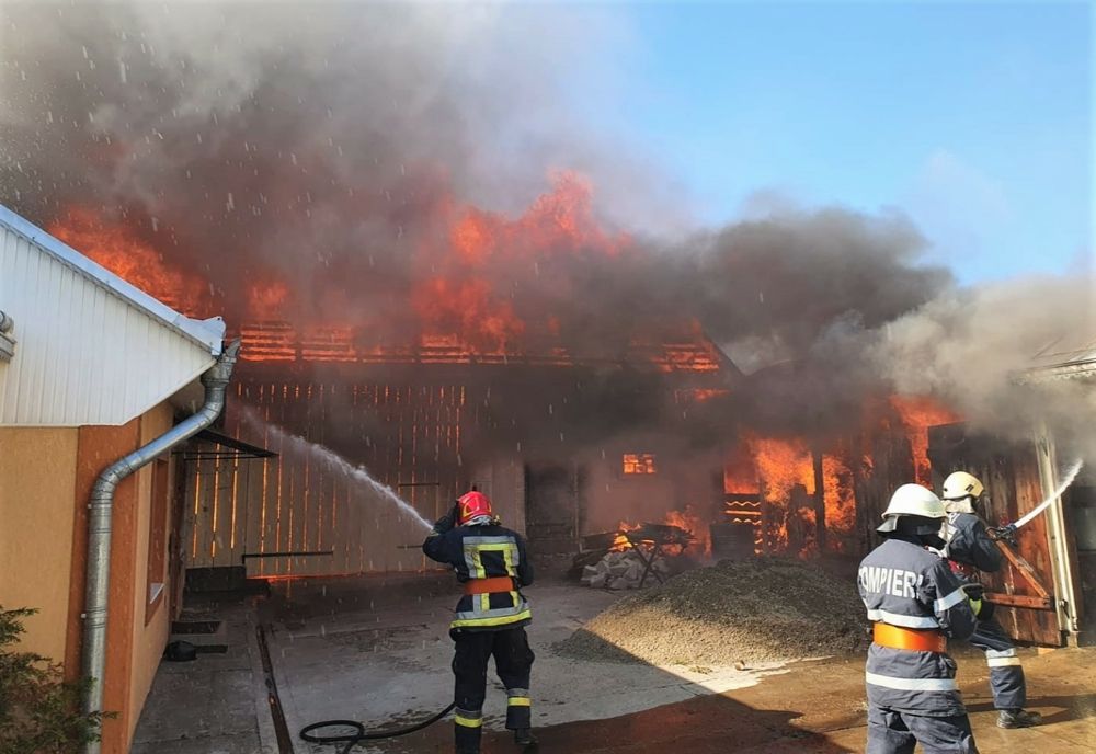 FOTO- Incendiu violent într-o localitate din Suceava! Trei femei au avut nevoie de îngrijiri medicale