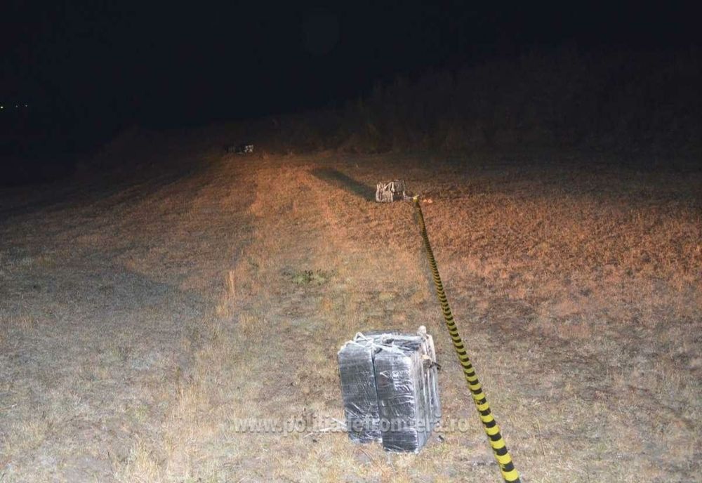Ţigări transportate cu parapanta din Ucraina, descoperite la frontiera de nord