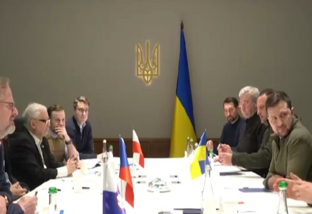 DECIZII de război la întâlnirea de foc din Kiev - Zelenski, alături de premierii Poloniei, Cehiei și Sloveniei - Primele IMAGINI