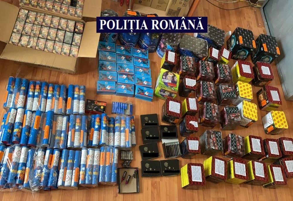 Peste 700 kg de materiale pirotehnice confiscate după efectuarea a 5 percheziții domiciliare   