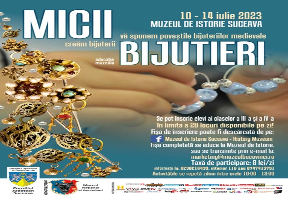  „MICII BIJUTIERI – atelier de bijuterii medievale”, la Muzeul Național al Bucovinei