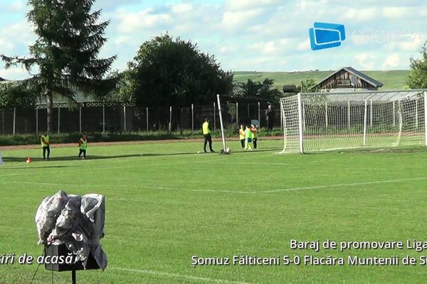 VIDEO Șomuz Fălticeni - Flacăra Muntenii de Sus: 5-0 în turul barajului de promovare în Liga a III-a