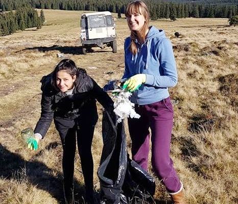 FOTO Studenții suceveni au refăcut marcajele și au igienizat zone din Parcul Național Călimani