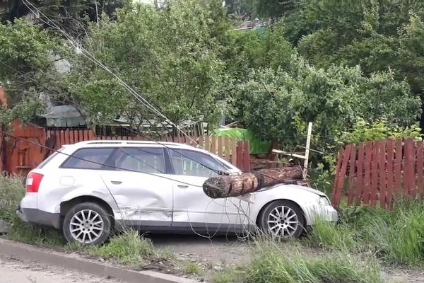 Suceava. Un șofer a rupt un stâlp și a distrus gardul unei locuințe VIDEO