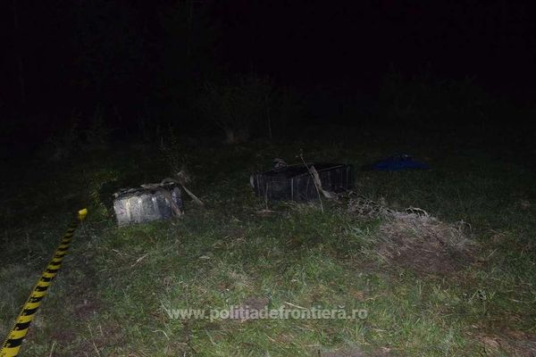 Focuri de armă pentru prinderea unor contrabandiști care transportau 22.000 de pachete cu țigări FOTO