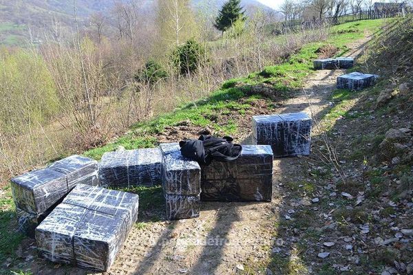 Țigări în valoare de 140.000 de lei, abandonate de contrabandiști