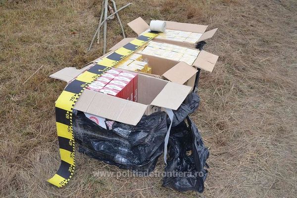 Țigări de contrabandă în valoare de 47.000 de lei descoperite într-o autoutilitară Foto