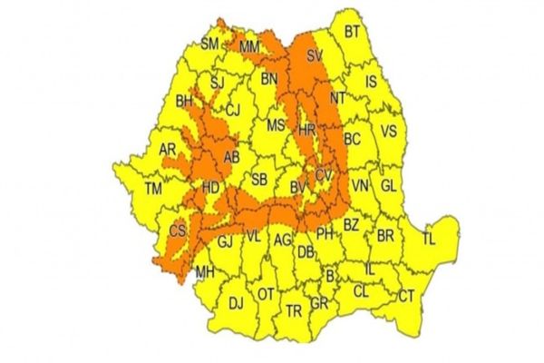 Cod portocaliu pentru zona de munte a județului Suceava