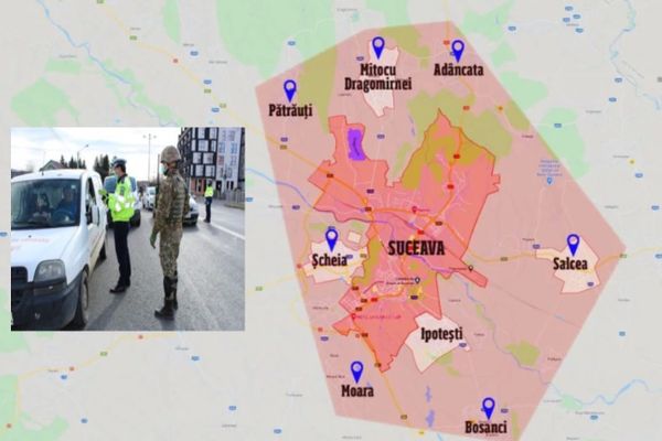 Ce prevede Ordonanța Militară nr.6 prin care municipiul Suceava și opt localități învecinate intră în carantină totală