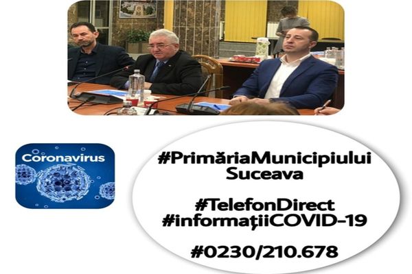 Primăria Suceava pune la dispoziție o line telefonică pe perioada stării de urgență