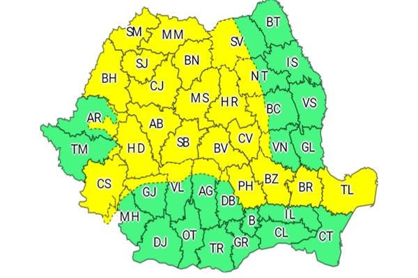 Informare meteo de intensificări ale vântului și instabilitate atmosferică