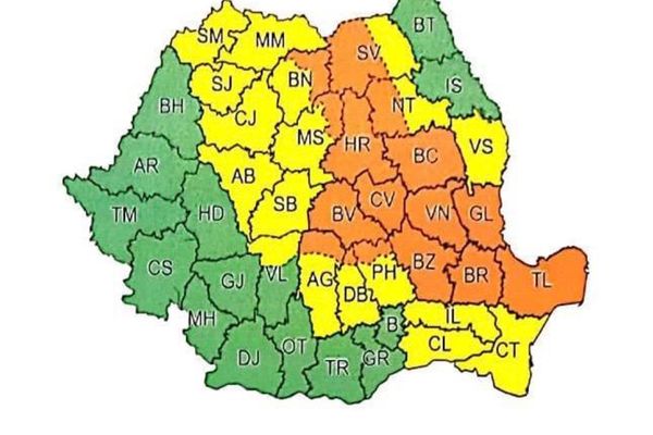 Cod portocaliu de furtuni și instabilitate atmosferică. Vezi zonele vizate