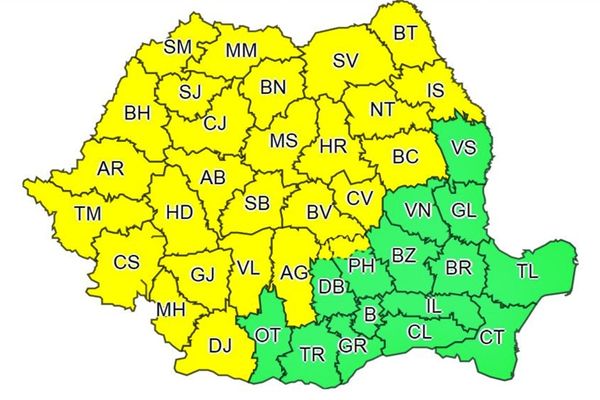Avertizarea meteo! Unde lovesc furtunile și grindina