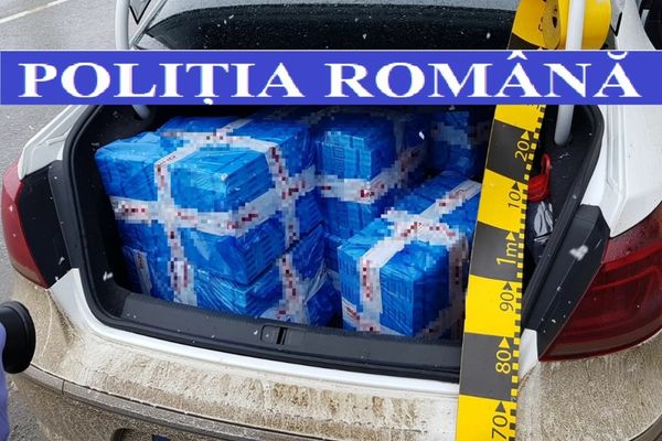 FOTO | Maşini oprite în trafic în Dej şi în Câmpulung Moldovenesc! Poliţiştii au descoperit 80.000 de ţigarete