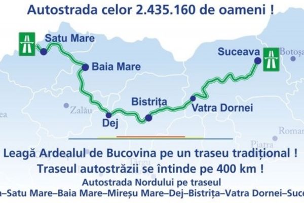 Autostrada Nordului va rezolva și problema centurilor ocolitoare pentru Vatra Dornei, Câmpulung Moldovenesc , Gura Humorului și Suceava