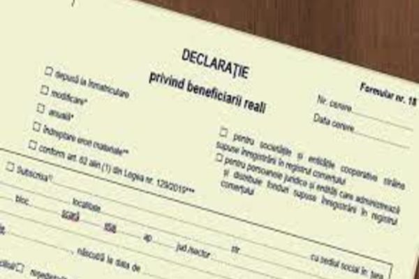Declarația de beneficiar real va fi amânată până pe 1 octombrie 2021