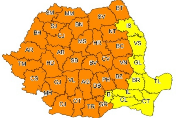 Vreme neobişnuită în România: temperaturi extreme, vijelii periculoase