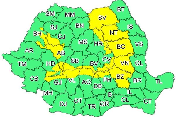 Se întorc furtunile - averizare meteo 
