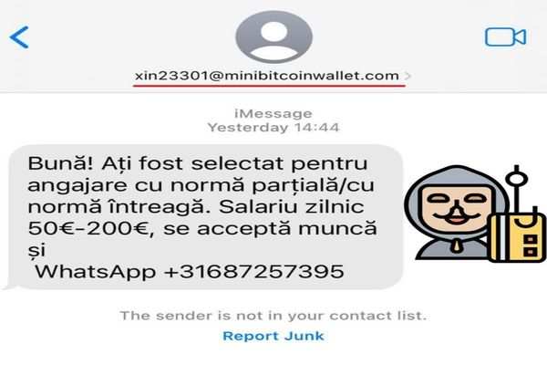 Atenție la propunerile primite prin intermediul aplicațiilor de mesagerie sau sms, care vă prezintă oportunități de angajare sau de investiții ce promit câștiguri rapide! 