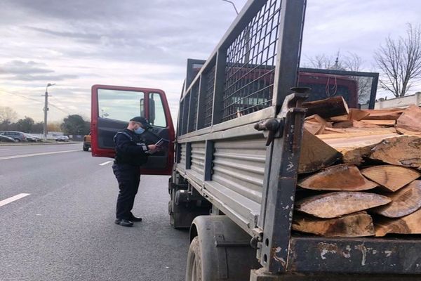 Bărbat din Borca prins transportând cherestea fără acte