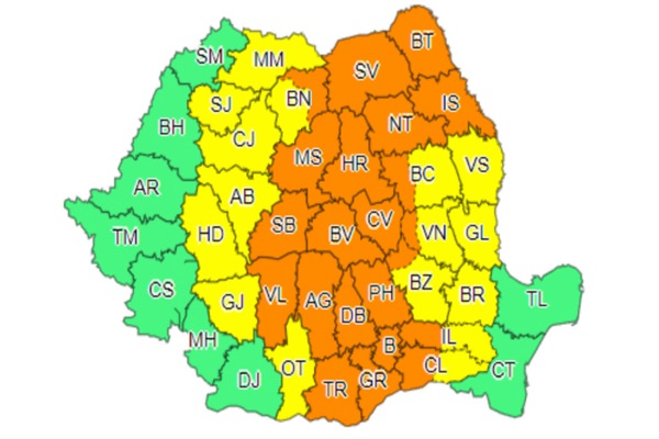 Vremea se schimbă radical: Cod portocaliu de furtuni cu grindină