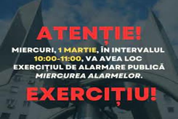 Alarmele vor suna din nou în toată țara. Exerciţiu naţional de alarmare publică