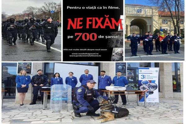 700 de locuri au fost scoase la concursul de admitere în școlile militare de subofițeri ale Jandarmeriei Române, sesiunea aprilie-iunie 2023