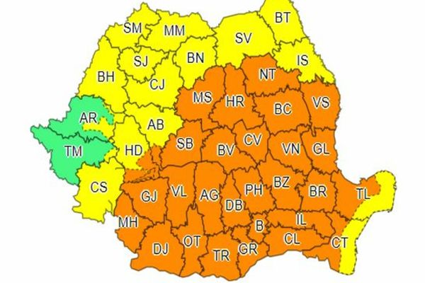 COD PORTOCALIU de vijelii, în aproape toată țara!