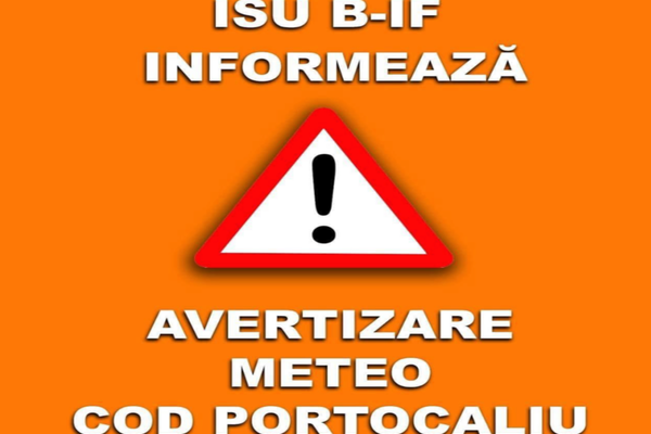ANM A EMIS O AVERTIZARE METEO COD PORTOCALIU DE VÂNT PUTERNIC  