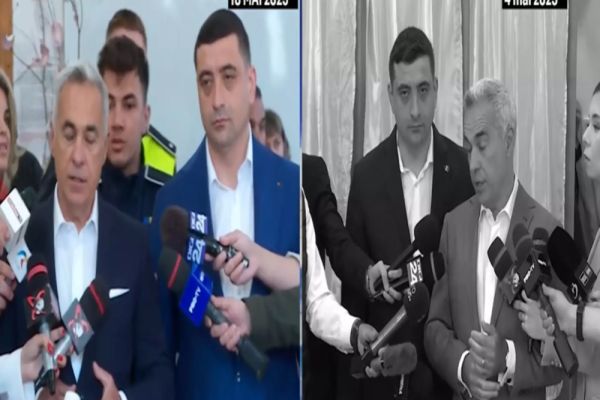 ALEGERI PREZIDENȚIALE 2025. GEORGESCU ȘI SIMION, SCOȘI DE POLIȚIE DIN SECȚIA DE VOTARE