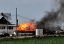 Incendiu la o construcție din târgul auto Cumpărătura.