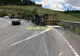 Un TIR s-a răsturnat pe DN 17, în Pasul Mestecaniș. Autotrenul a luat foc FOTO