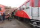 Accident cu patru victime după ce un tir încărcat cu cherestea a fost acroșat de tren, la Dornești FOTO