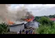 VIDEO Gospodărie cuprinsă de un incendiu, la Salcea, din cauza unui scurtcircuit