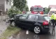 Viteză pe ploaie torențială. Un șofer a intrat cu mașina într-un arbore FOTO