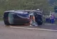Un șofer beat s-a izbit cu mașina într-un podeț, după care s-a răsturnat VIDEO