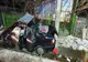 Accident rutier spectaculos în Lipoveni. Șoferul, rămas încarcerat.