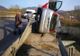 Autoturism răsturnat pe raza localității Molid FOTO