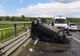 Accident rutier la ieșire din Stroiești spre Ilișești. Un autoturism s-a răsturnat pe carosabil FOTO