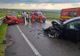 Accident cu două victime după ce un autoturism a intrat pe contrasens FOTO