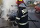 Un autoturism a luat foc în mers, la Spătărești VIDEO