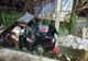 Accident rutier spectaculos în Lipoveni. Șoferul, rămas încarcerat.