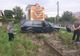 Autoturism lovit de un tren la Rădăuți 