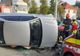 Un autoturism s-a răsturnat pe carosabil, la Bunești. 4 pasageri, printre care 2 copii, duși urgent la spital